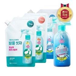 온더바디 코튼풋 발을씻자 풋샴푸 쿨링 510ml 1개 + 리필 500ml 3개(쿨링+레몬+자몽) (14,750원/무료)