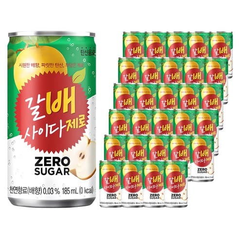 해태 갈배사이다 제로 185ml 30개입 (8,910원/무료)