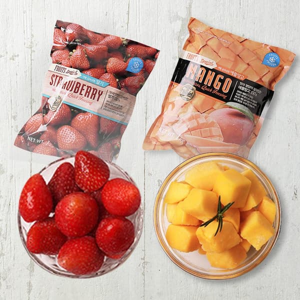 냉동 딸기1kg + 냉동 애플망고 1kg (14,900원/무료)