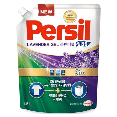퍼실 딥클린 라벤더젤 플러스 일반용 액상세제 리필, 1.5L, 1개 (5,180원/무료)