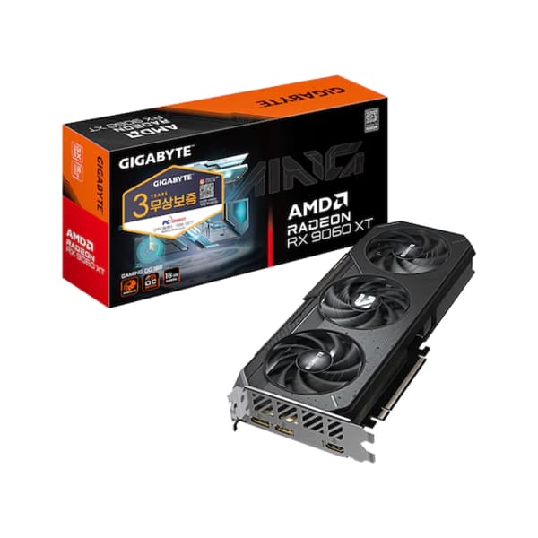 GIGABYTE 라데온 RX 9060 XT Gaming OC D6 16GB (539,000원/무료)
