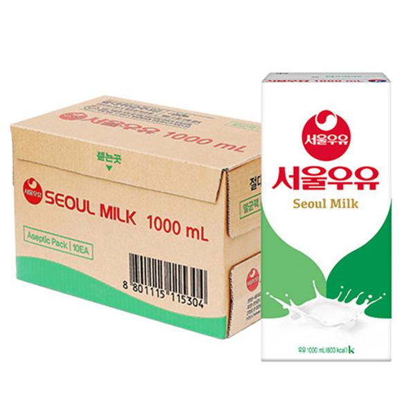 서울우유 멸균우유 1000ml 10개 (17,370원/무료)