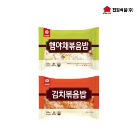 990원 균일가+카드할인) 천일 인기 볶음밥 골라담기 (햄야채/김치) _ 단품 선택 / 20봉 구매시 무료배송 ( 990원 / 무료 배송 )