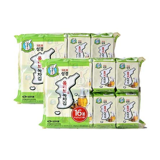 성경김 올리브녹차김 4g 36봉 (토스 8,010원/무료)
