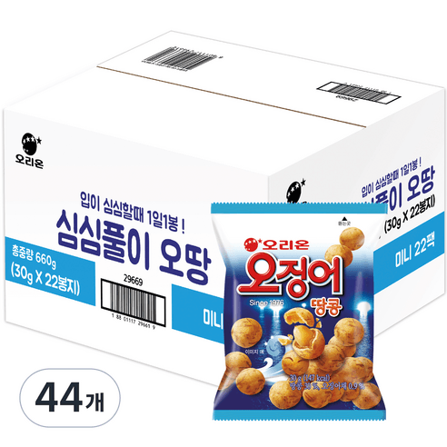 오징어땅콩, 30g, 44개 (19,890원) (무료)