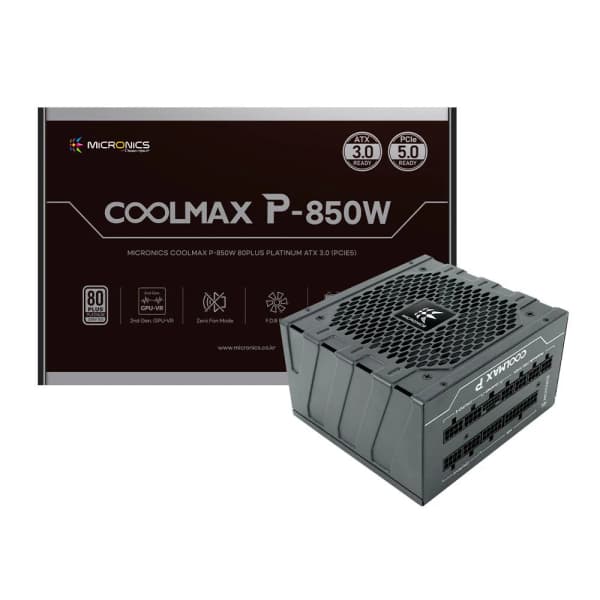 마이크로닉스 COOLMAX P-850W 80PLUS PLATINUM ATX 3.0 (PCIE5) (133,226원/무료배송)