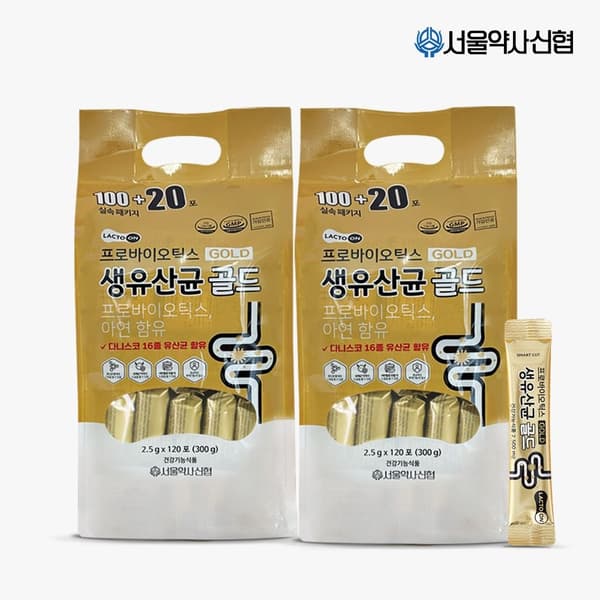 락토온 프로바이오틱스 생유산균 골드 2.5g 120포 1+1 (8개월분) 19,900