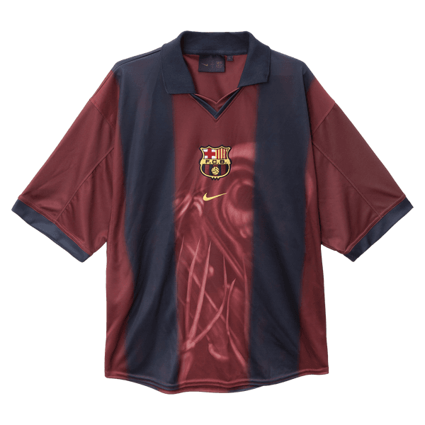 CJ X NIKE X FC 바르셀로나 RETRO 2000/01 HOME 스켈레톤 저지