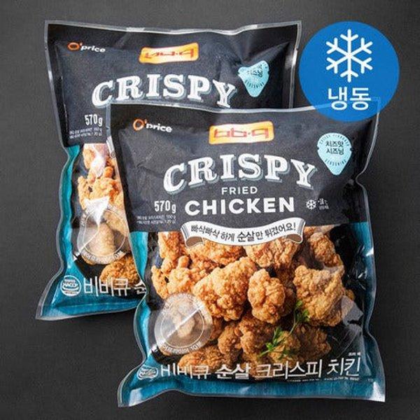 BBQ 순살 크리스피 치킨 (치즈시즈닝 증정) 550g x 2개 페이코