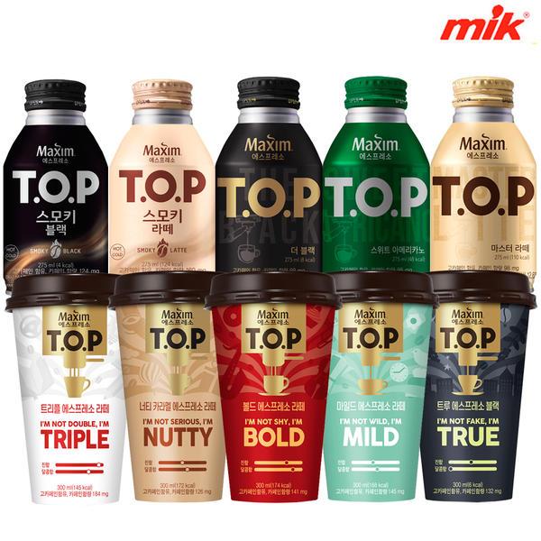 맥심 TOP 컵 커피 5종 300ml 10개