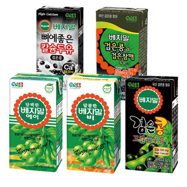 베지밀 뼈에좋은칼슘 검은콩두유 190ml x 80팩