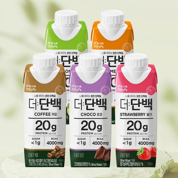 빙그레 더단백 드링크 250ml 18팩 + 18팩 티멤버십