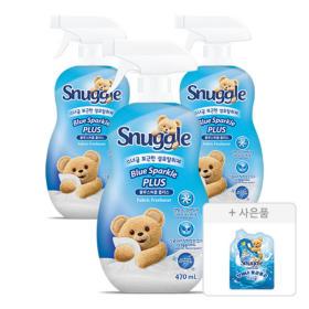 스너글 섬유탈취제 470ml 블루스파클 3개