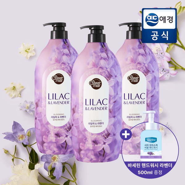 샤워메이트 플라워 퍼퓸바디워시 3개입