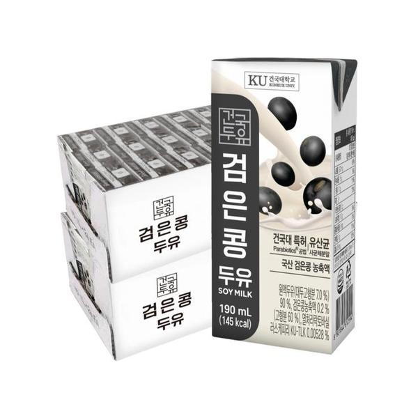 건국두유 검은콩 두유 190ml 48팩