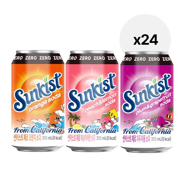 썬키스트 제로 소다 355ml 24입