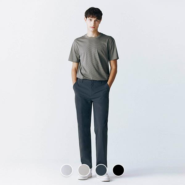 지오다노 나일론 테이퍼드 히든밴딩 여름 슬랙스