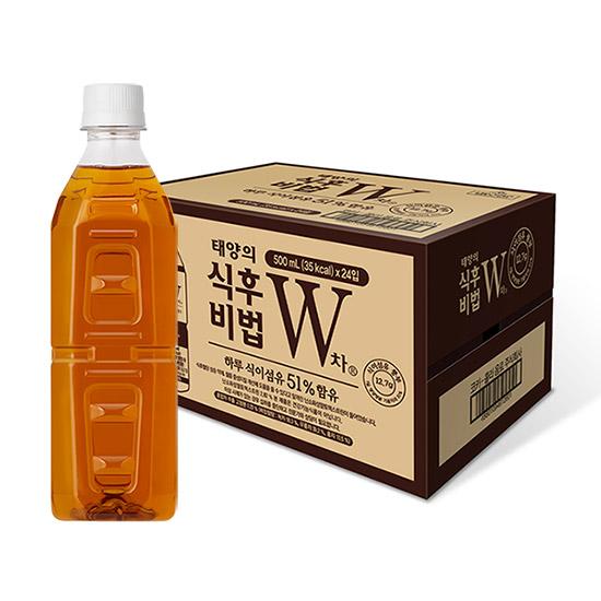 W차 식후비법 무라벨 500ml 24입