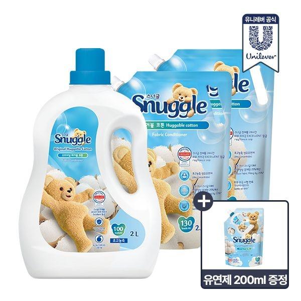 스너글 오리지널 섬유유연제 2L + 2.6L x 2개