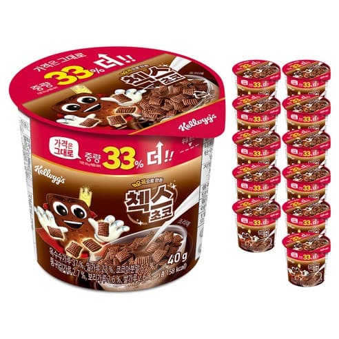 첵스초코 오곡 컵 시리얼 40g 12개