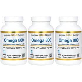CGN 오메가3 800 피쉬오일 EPA/DHA 80% 90정 3통