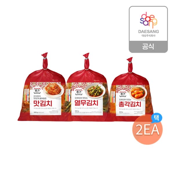 종가 아삭아삭 별미김치 3종 택2 맛김치900g/열무김치900g/총각김치850g