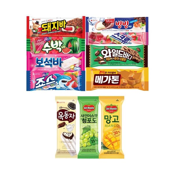 롯데 인기 바 아이스크림 11종 40개 골라담기 (20+10+10)