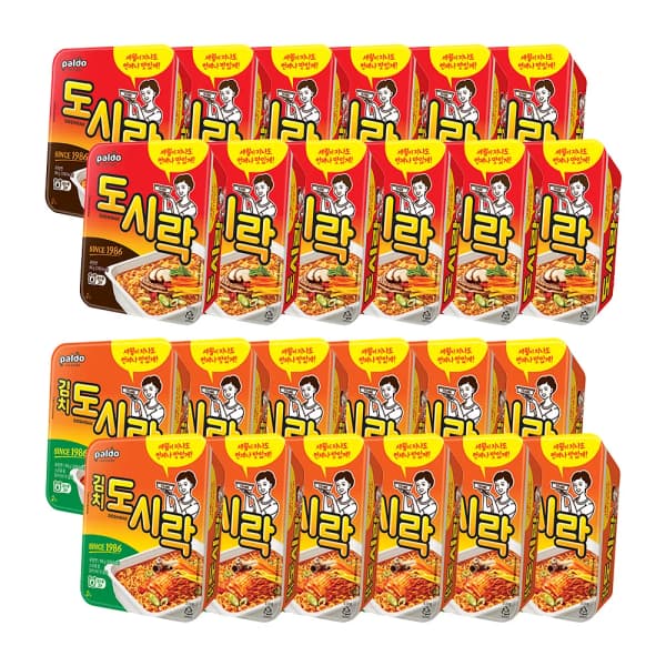 팔도 도시락 86g x 12개+김치 도시락 86g x 12개