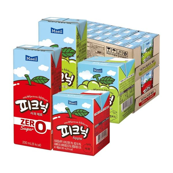 매일 피크닉 4종 사과/청포도/사과제로/청포도제로 24팩+24팩 골라담기 (토스페이계좌)