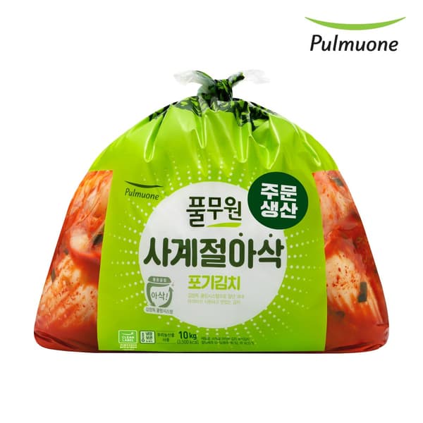 풀무원 생산직송 사계절 아삭 포기김치 (10kg)