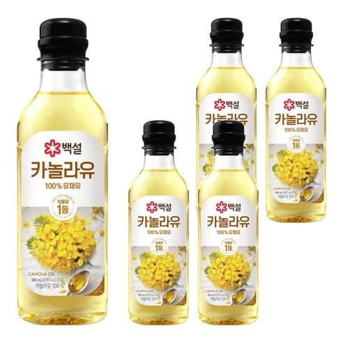 백설 카놀라유 500ml x5개