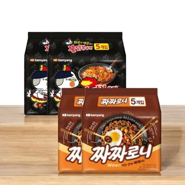 삼양 불짜로니 조합 - 불닭볶음면 10개+짜짜로니 10개 총 20봉