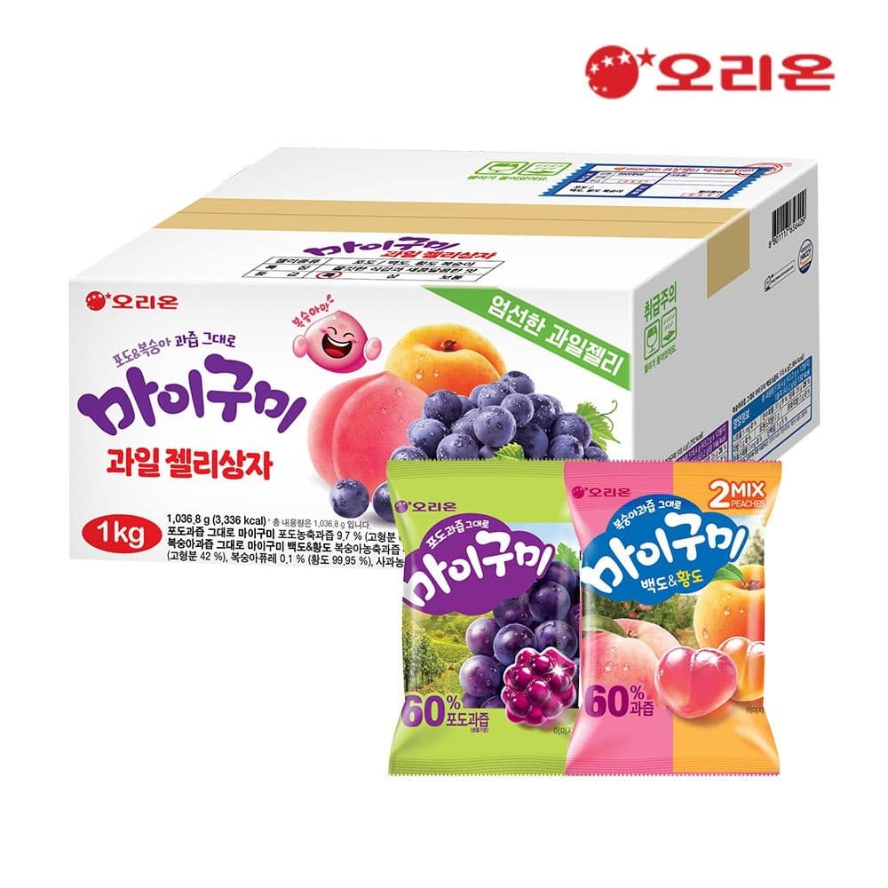 마이구미 과일젤리 상자 24개입 (총1,036.8g)카카오/토스페이