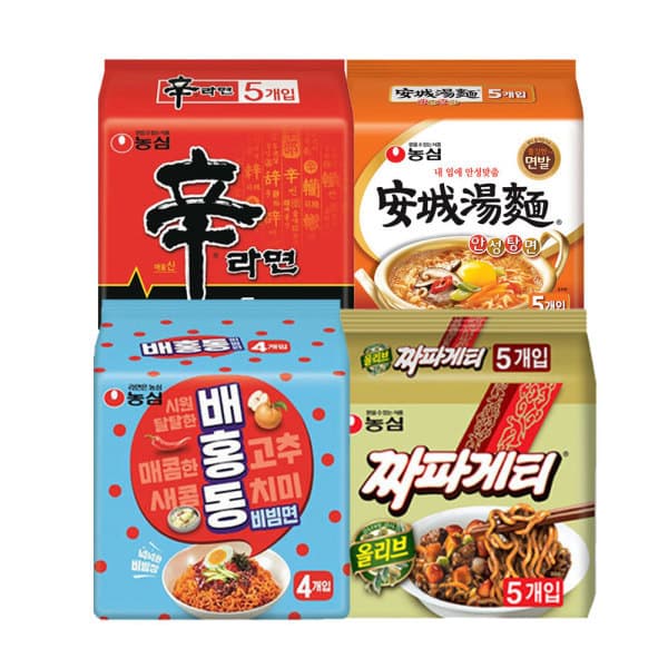 신라면 안성탕면 짜파게티 배홍동