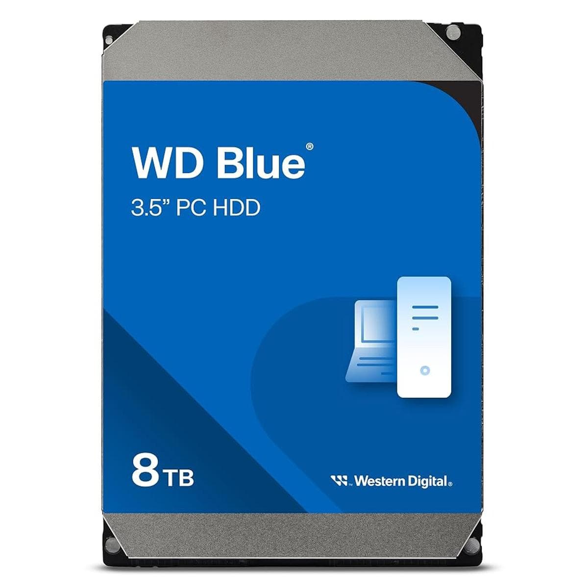 Western Digital 8TB WD 블루 PC 내장 하드 드라이브 HDD - 5640RPM, SATA 6Gb/s, 256MB 캐시, 3.5