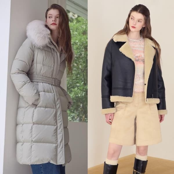 롯데온) 숲 구스 경량 숏 패딩 점퍼 35,000원