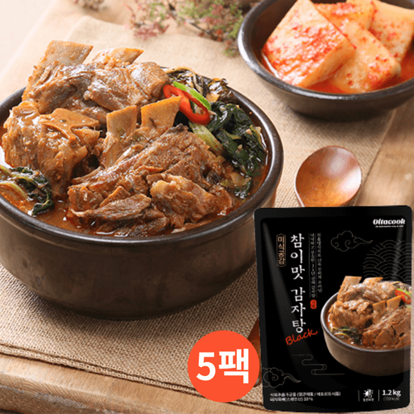11번가) 감자탕 블랙 1.2kg 5팩 +라면사리1팩증정 카카오페이 31,630원(무배)