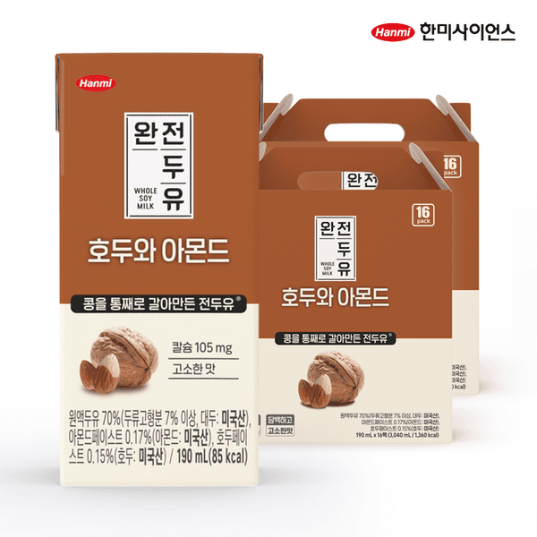 11번가) 한미 호두 아몬드 두유 190ml 32개 11,200원