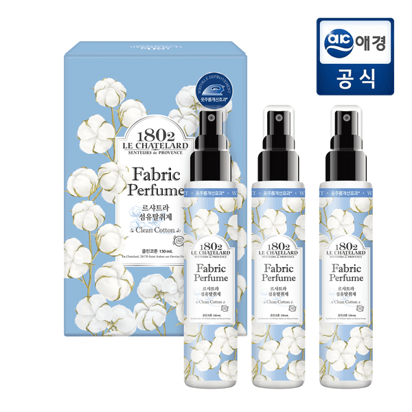 롯데온) 르샤트라 클린코튼 섬유탈취제 150ml 3입5,610원