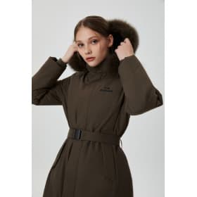 GS)아이더 여성 캐시미어 야상형 롱 다운자켓 302,580원