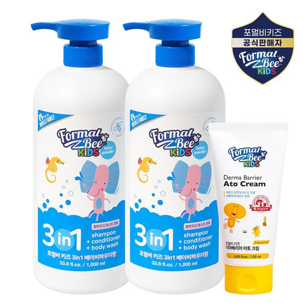 11번가) 포멀비 3in1 워시 NEW 베이비파우더 1L 2개+아토크림+비치볼 15,980원