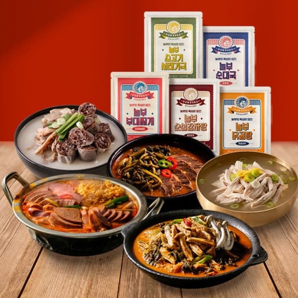 롯데온) 아빠식당 놀부닭곰탕600g 4팩+우동사리 1팩 18,650원