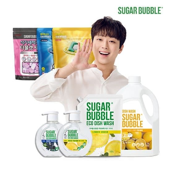 롯데온) 슈가버블 주방세제 레몬크러쉬 470ml 4개+로즈마리280ml 2개 8010원