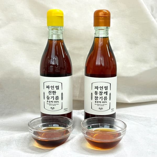 롯데온) 전통압착 통깨100% 참기름 350ml 2병 11900원