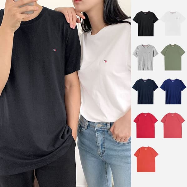 롯데온) 타미힐피거 스몰로고 공용 반팔티 18,900원