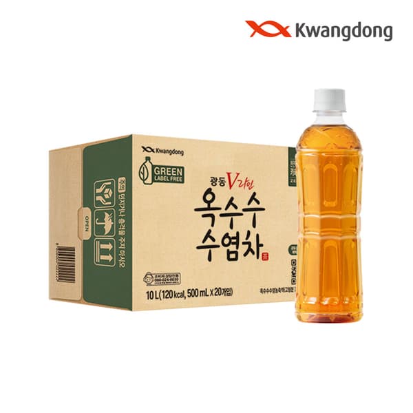 네이버)광동제약직영스토어 옥수수수염차 무라벨 500ml 20개  8,260원