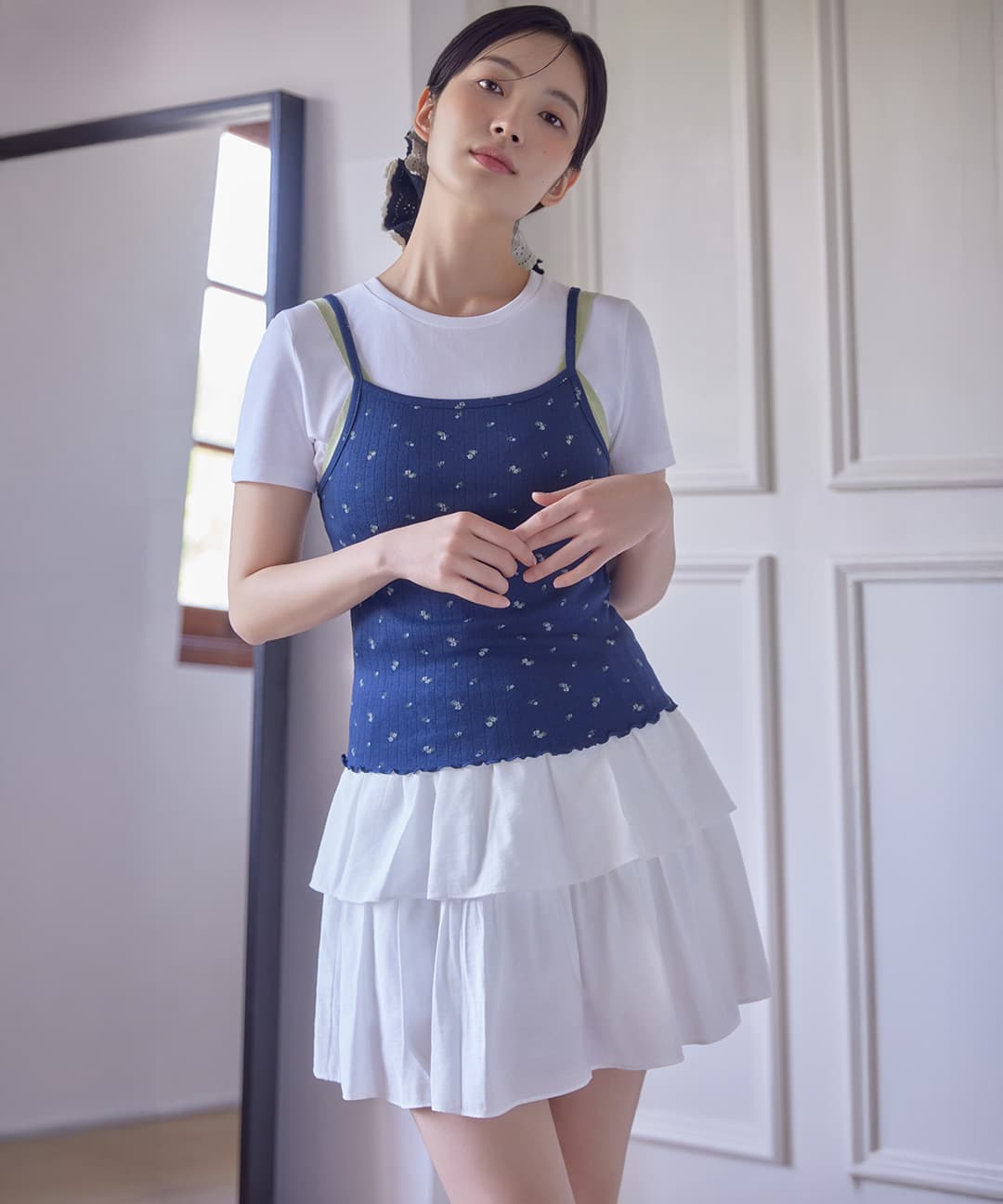 지그재그)스파오 세미 크롭 슬림 반팔티 17,900원 무배