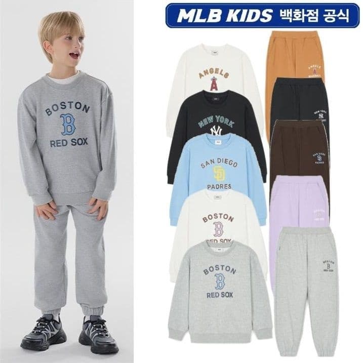 롯데백화점) MLB키즈 바시티 맨투맨 세트 40,240원 무배(10일발송)