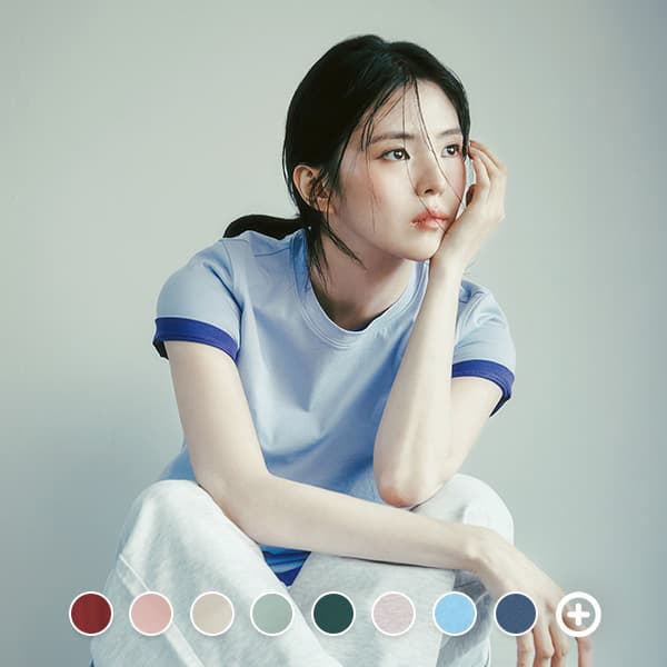 CJ홈쇼핑)지오다노 한소희 기본 크루넥 8,330원 무료배송