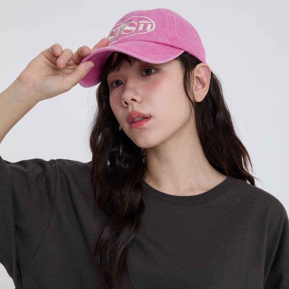 롯데온) 페이지시시 오발 로고 피그먼트 볼캡 핑크 12,900원